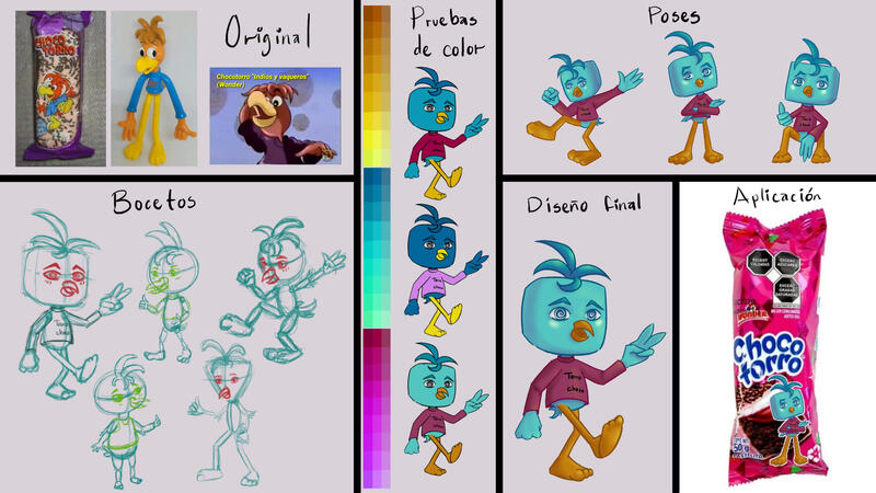 Propuesta de mascota para el snack Chocotorro