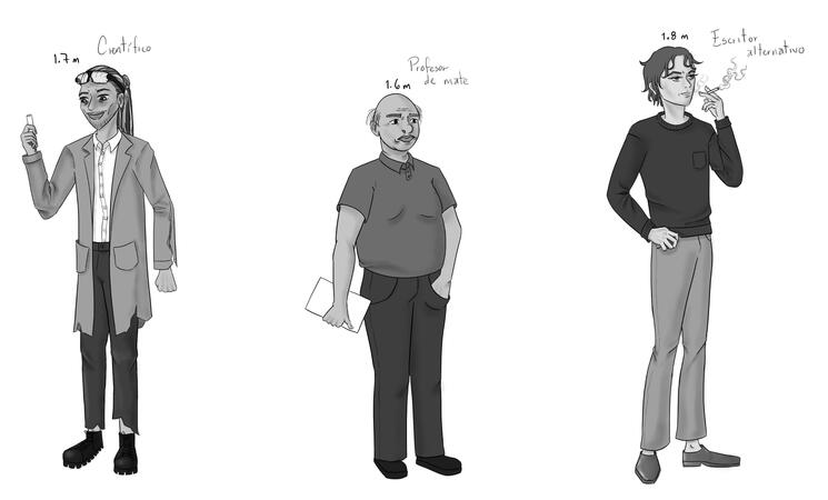 Propuesta para algunos personajes secundarios del cuento "La saga incompleta de la piraña humaña"