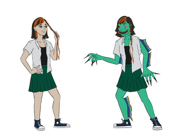 Propuesta para la protagonista del cuento "La saga incompleta de la piraña humaña"